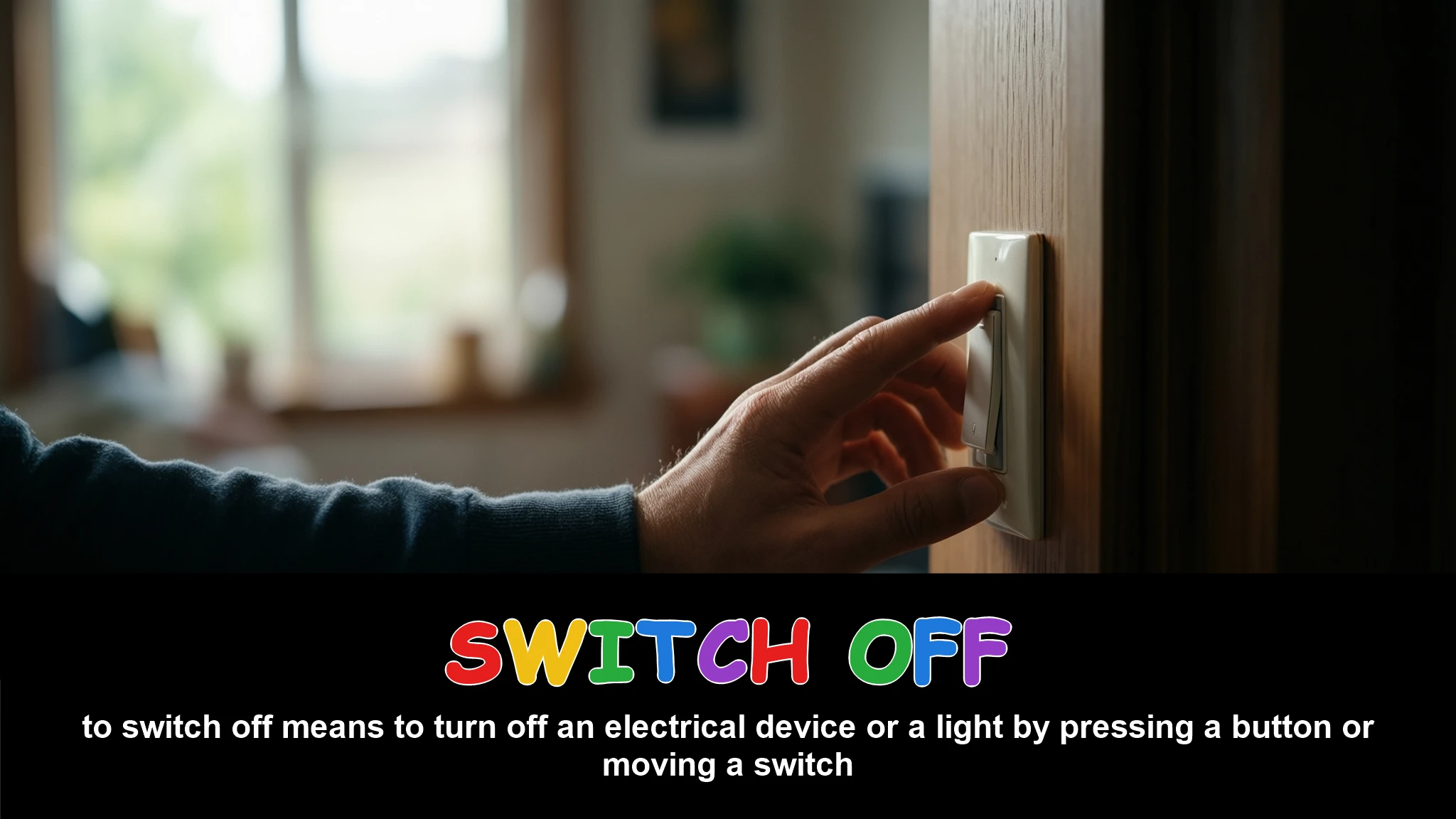 English Illustration for switch off